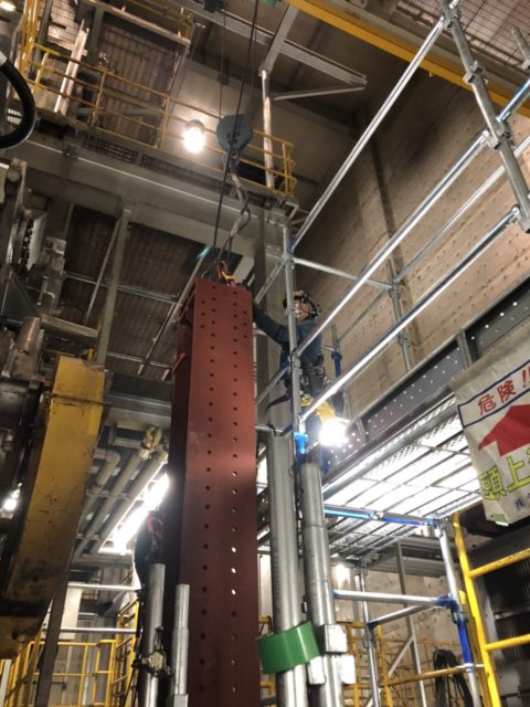 山留め揚重 組み立て